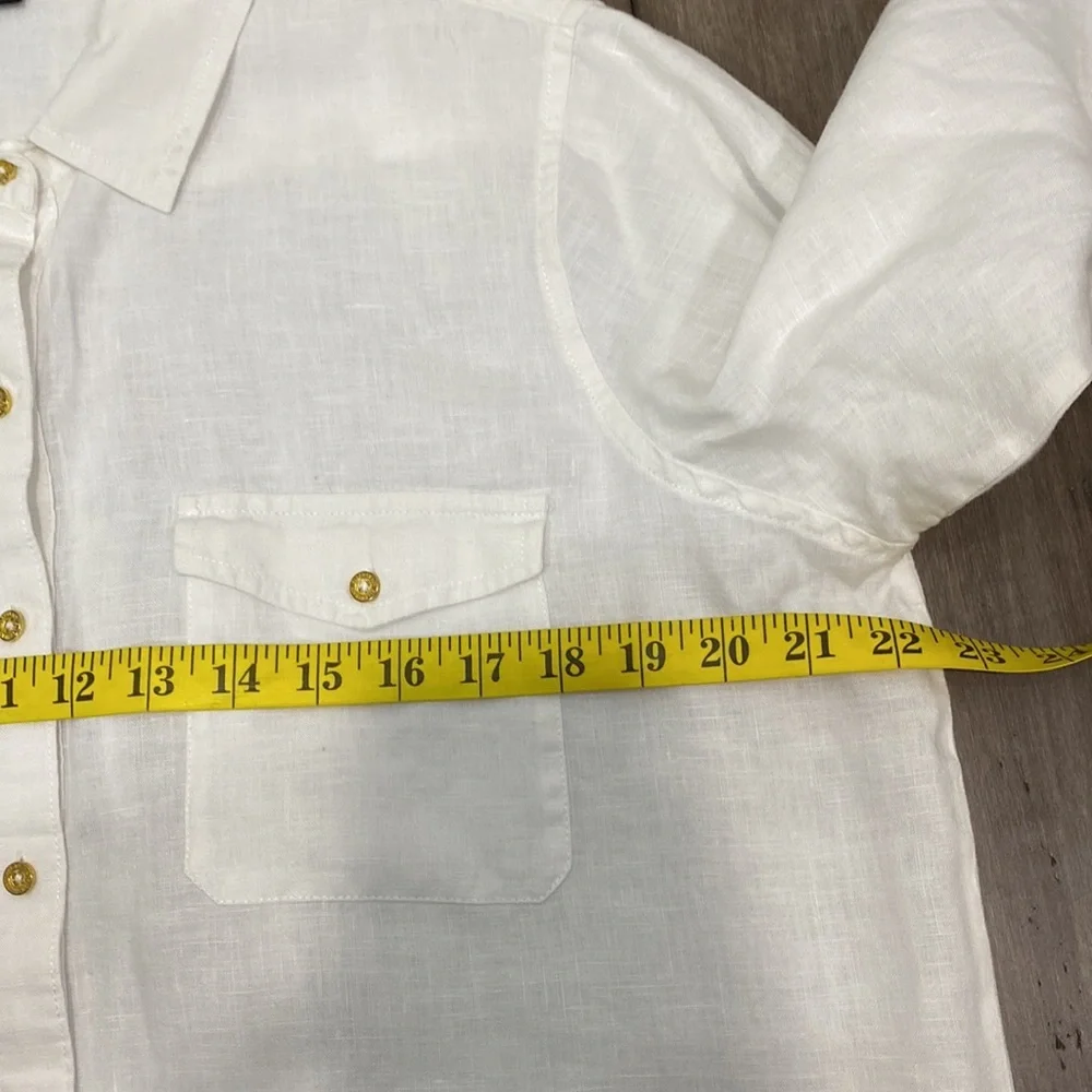 Ellen Tracy vintage linen button up - Picture 6 of 9